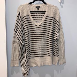 A.n.a. Asymmetrical striped sweater